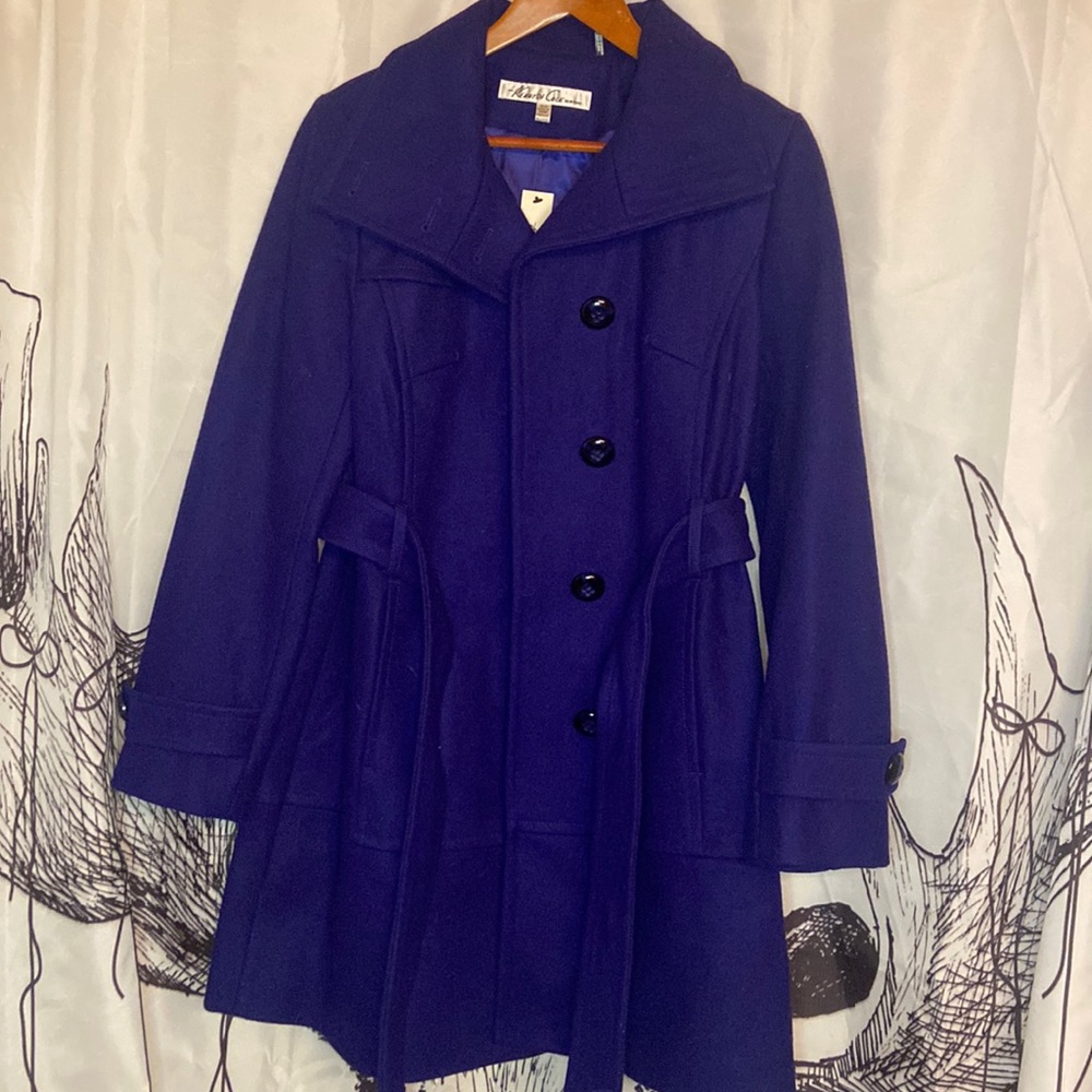 Kenneth Cole Blue Wool Jacket